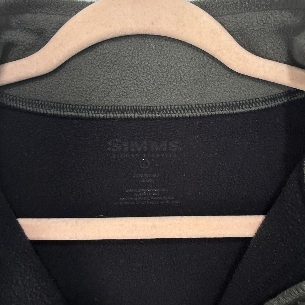 Simms Pullover Mens Large Black Gray Quarter Zip … - image 6
